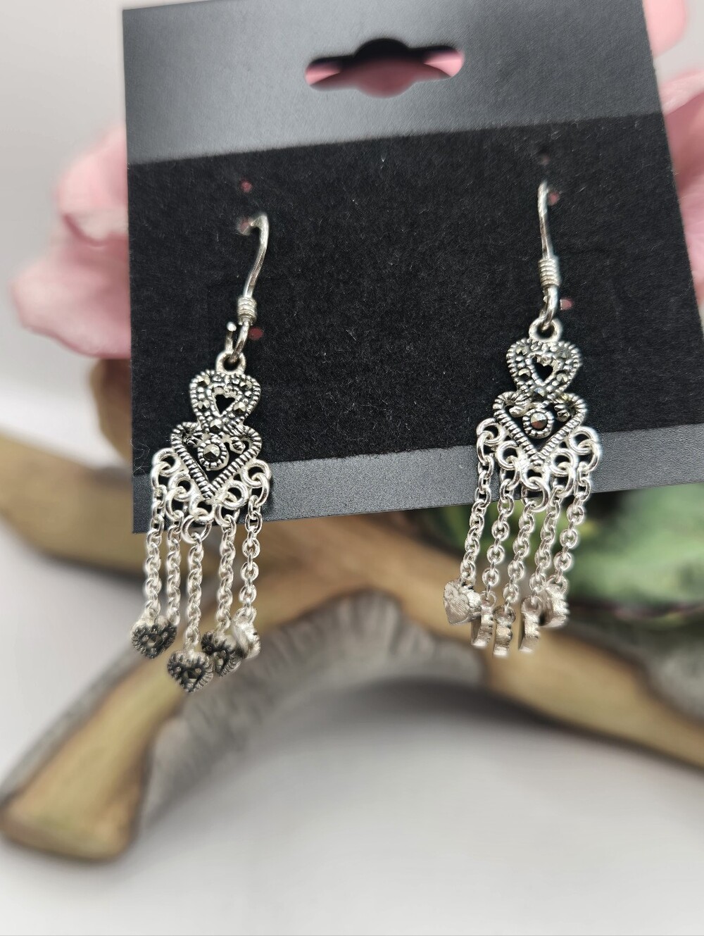 Sterling Silver Bohemian Silver Filigree Dangle Earrings